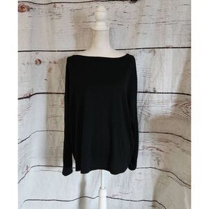 AllSaints Boat Neck Oversized Long Sleeve Top Size Small